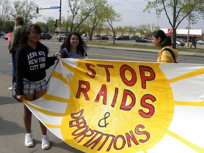 Call for immigration policy changes at May Day march in Minneapolis, Minnesota in 2012 (Fibonacci Blue/Flickr)