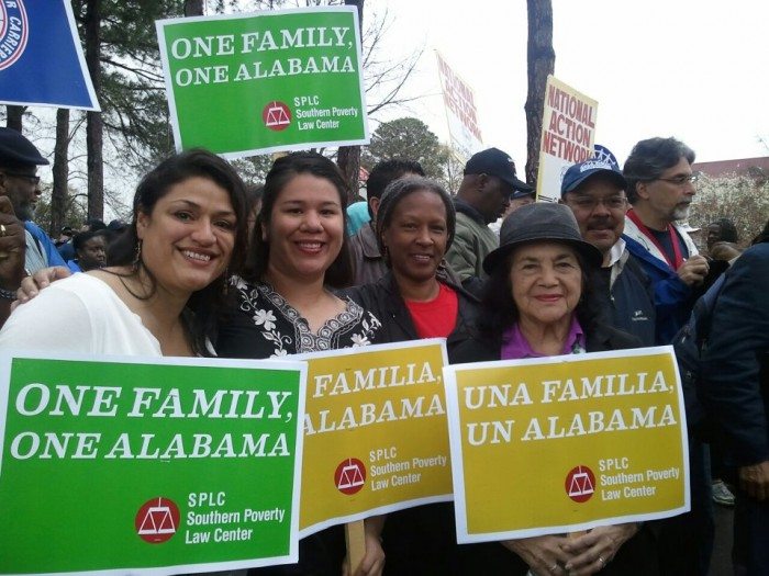 Rebelde Mónica Ramírez (second from left) with Dolores Huerta (far right)