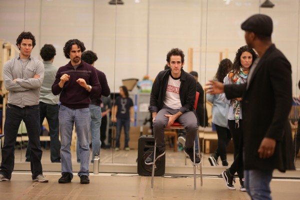 (The HAMILTON creative team during rehearsal/Joan Marcus)