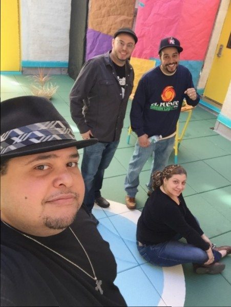 (L-R) The author Rich Villar, Juan "PaPoSwiggity" Santiagor, Anthony Morales and Jani Rose (co-director).