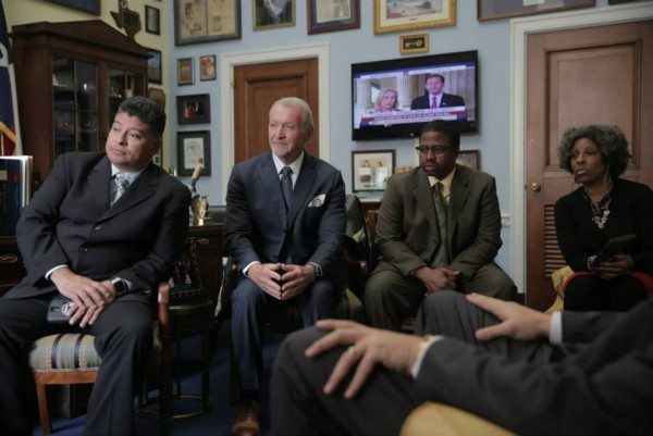 Alex Salazar at a White House discussion on police brutality