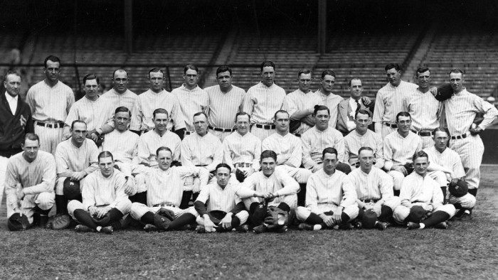 The New York Yankees in 1926, before they let blacks and Latinos play (Public Domain)