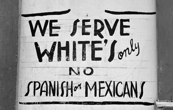 A sign in Jim Crow Texas, 1949 (University of Texas)