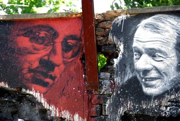 A mural in Paris featuring Guy Debord, founder of the Situationist International (thierry ehrmann/Flickr)