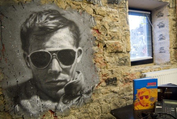 Painted portrait of Hunter S. Thompson, doctor of journalism (thierry ehrmann/Flickr)
