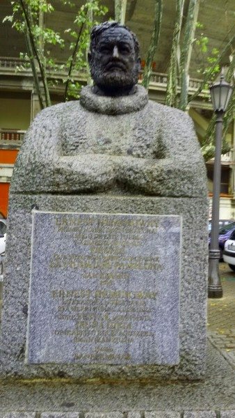 Bust of author Ernest Hemingway