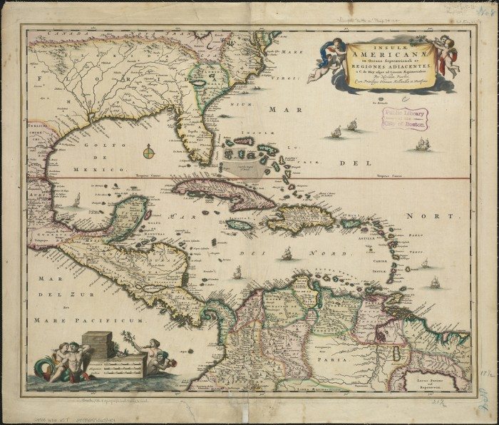 A 1680 map of the New World (Norman B. Leventhal Map Center/Flickr)