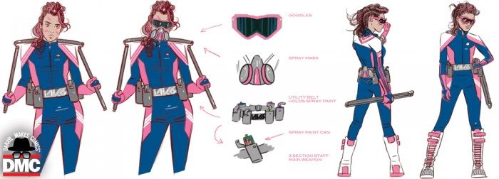 Leticia Lebron aka LAK6, the latest superhero from Darryl Makes Comics