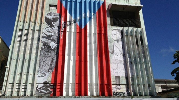 Puerto Rico flag graffiti