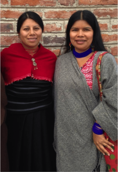 Mirian Masaquiza y Patricia Gualinga
