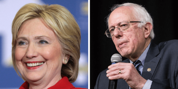 Hillary Clinton (Credit: Gage Skidmore); Bernie Sanders (Credit: Phil Roeder)
