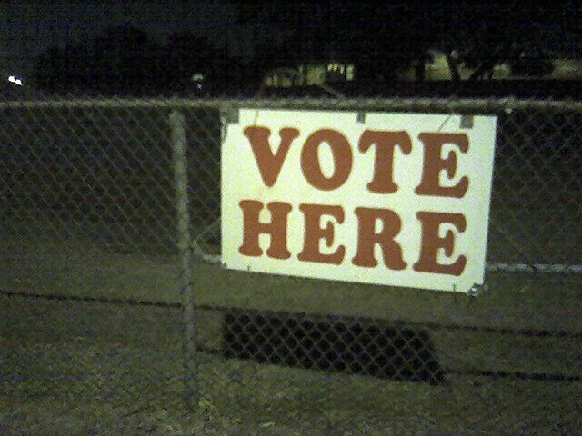 Voting Sign in Austin, TX (Ben Combee)