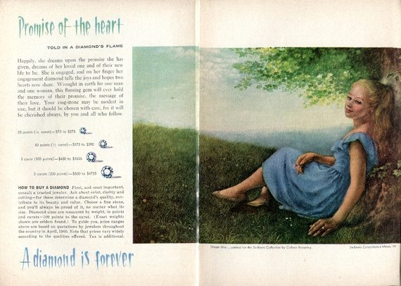 A 1960 De Beers ad in Reader's Digest (SensaiAlan/Flickr)