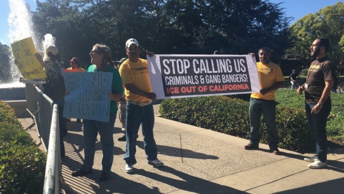 Protest against President Obama in Palo Alto, California