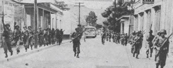  Puerto Rico National Guard troops in Jayuya, Puerto Rico, during the 1950 Jayuya Uprising. (Public Domain)